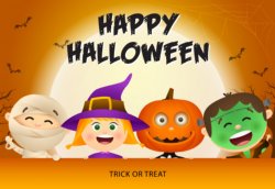 Character parade. Happy Halloween