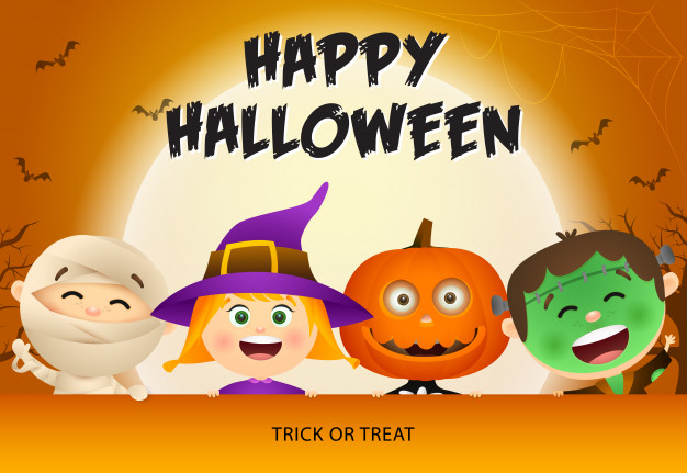Character parade. Happy Halloween